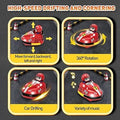 RC Bumper Collision Go Kart Cars for Kids | 2 Player Remote Control Racing Set with Lights & Sound |