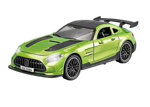 Die Cast Metal Pull Back Toy Car With LED Lights For Kids