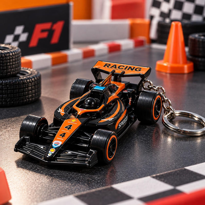 F1 Inspired Keychain with Pull Back Action