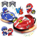 RC Bumper Collision Go Kart Cars for Kids | 2 Player Remote Control Racing Set with Lights & Sound |