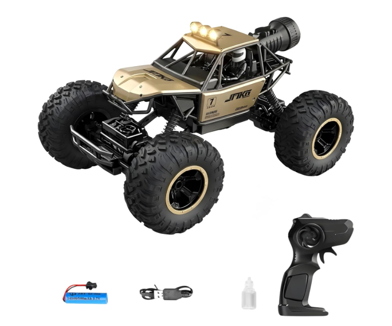 4WD Remote Control Rock Crawler Car, Off-Road RC Monster Truck with 2.4GHz Controller