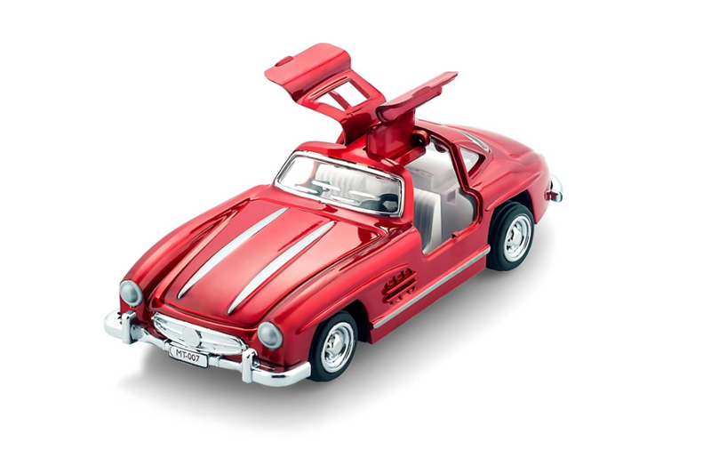 Vintage Mercedes Benz Inspired Pull Back Toy Car With Openable Door