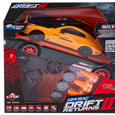 RC High Speed Drift Car with Cones Set