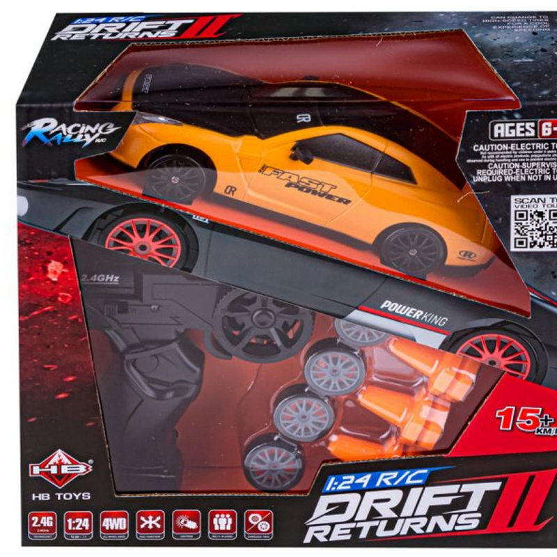 RC High Speed Drift Car with Cones Set