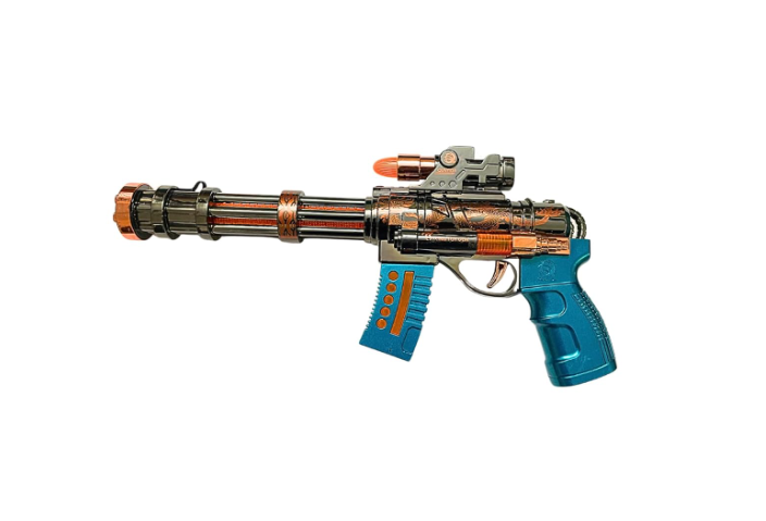 Gatling Toy Blaster with LED, Smoke & Sound Effects
