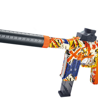 Automatic gel ball blaster with soft beads and USB charging for outdoor play.